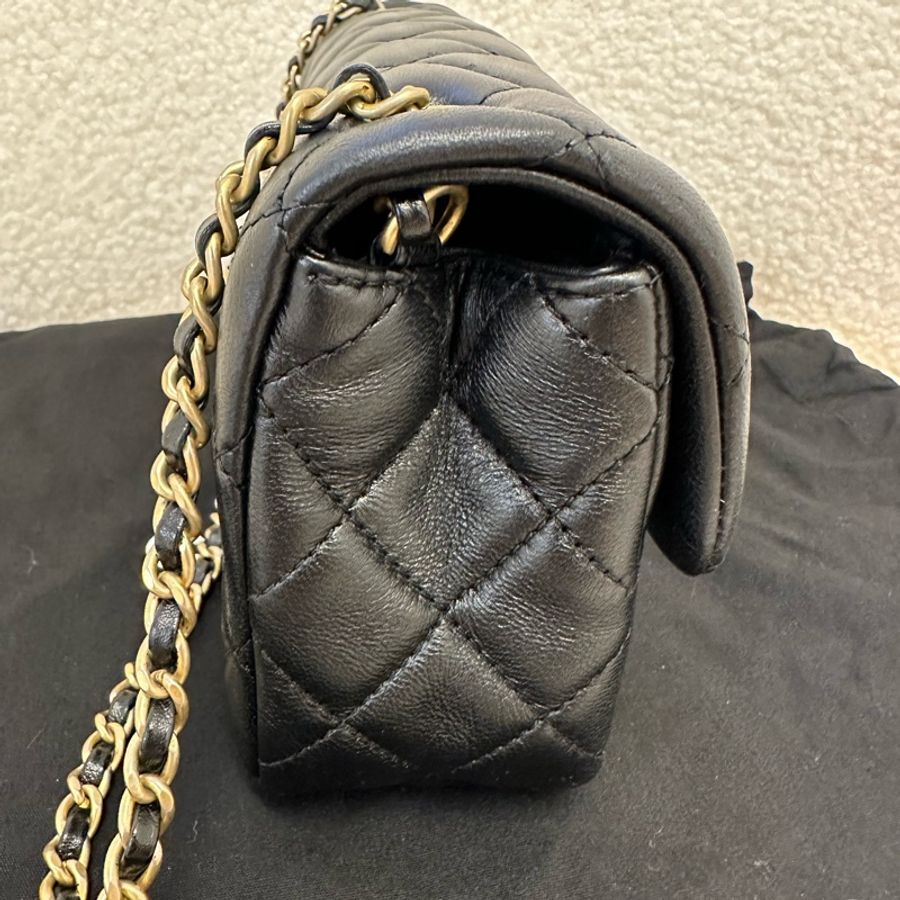 香奈兒CF金球大mini,黑金配色,22年芯片款-9
