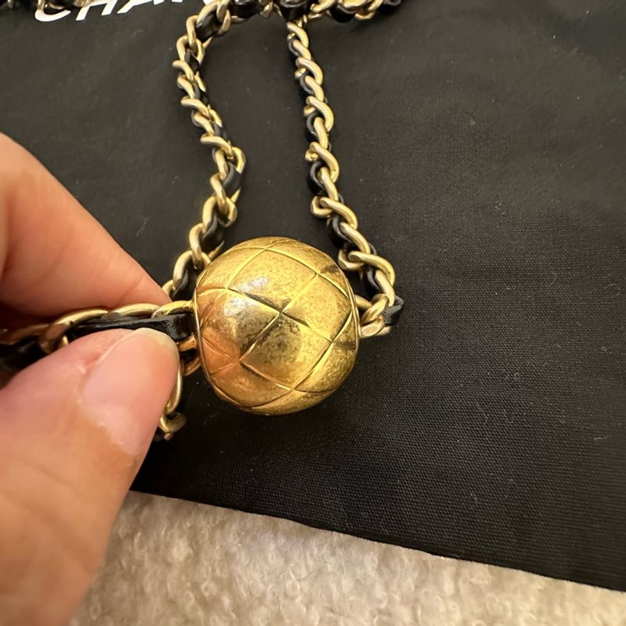 香奈兒CF金球大mini,黑金配色,22年芯片款-19