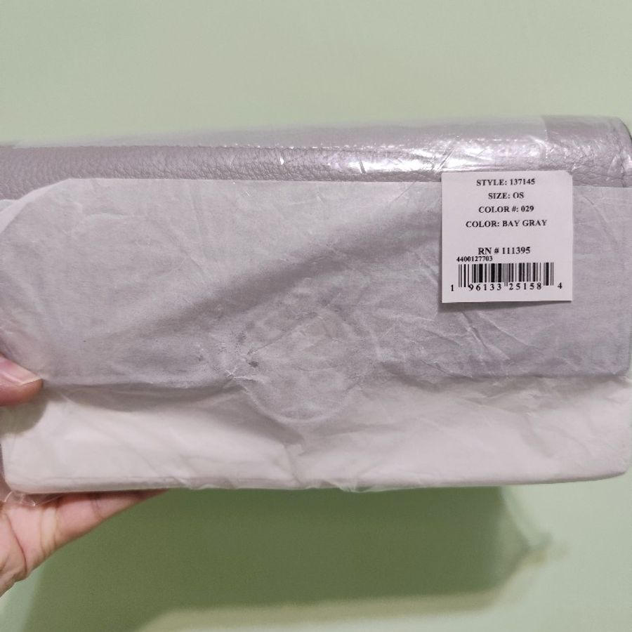 TB Toryburch MILLER 專櫃款 可拆帶皮革手拿/斜背包(淺灰)小款 全新(不可議)-19
