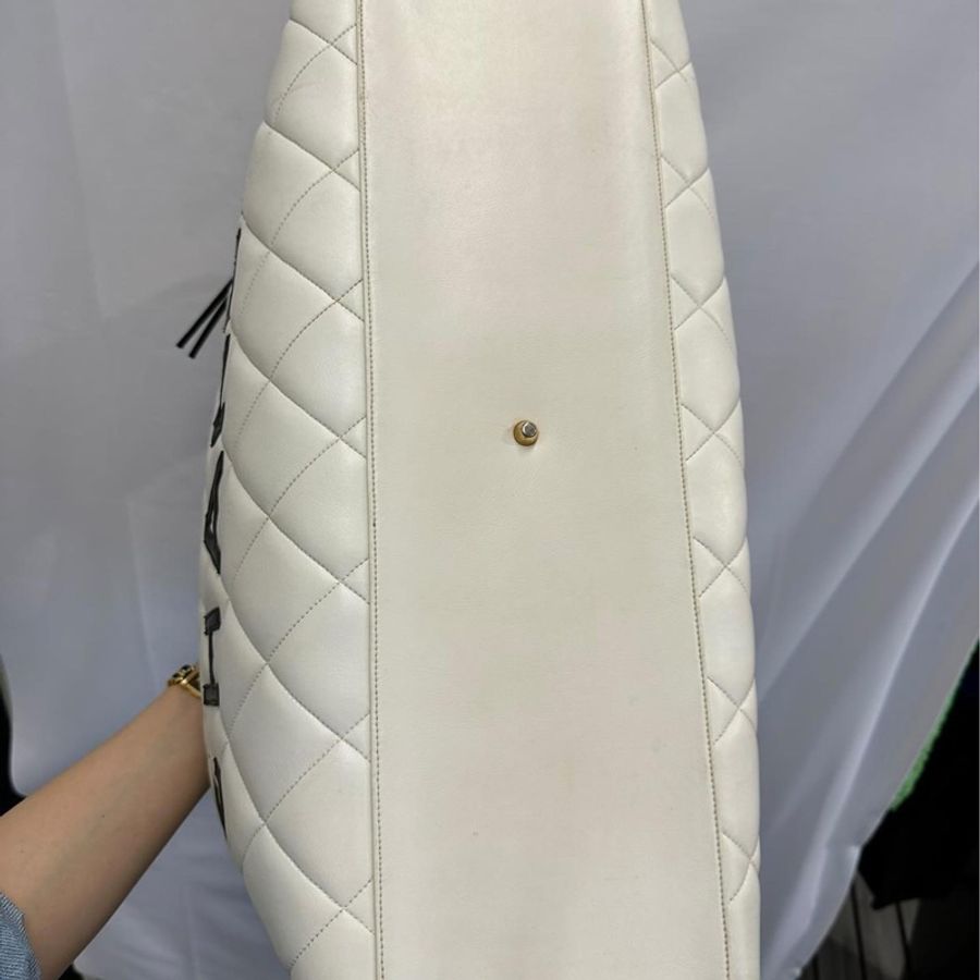 cHANEL白色保齡球包 vintage-5