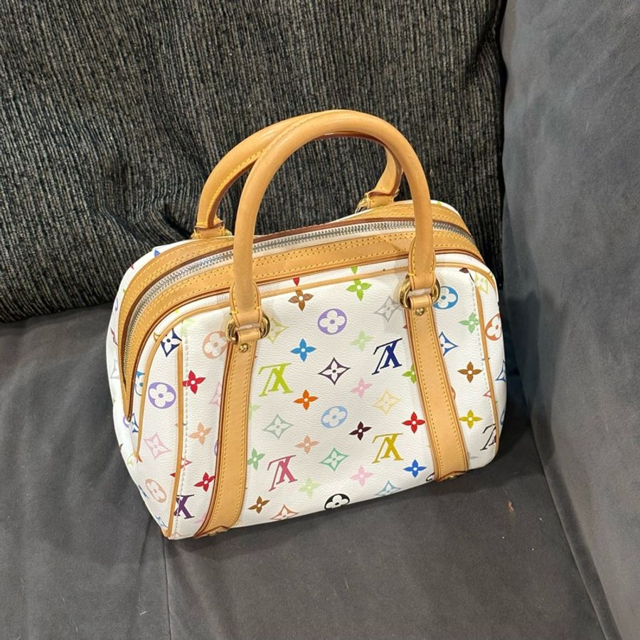 99新限量釋出❤️ lv #白三彩 #村上隆聯名 #保齡球包 #speedy 手提包-8