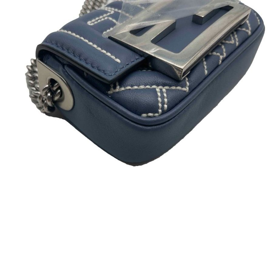 FENDI 藍灰色全皮mini鍊包-3