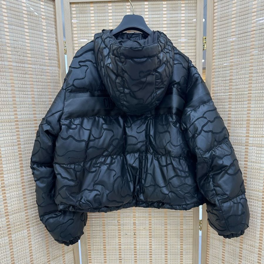 Dior 羽絨棉衣 深藍色暗紋S碼 上身無敵好看-1