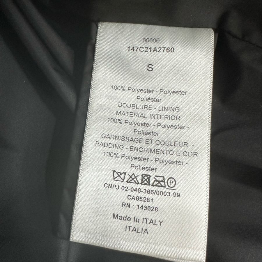 Dior 羽絨棉衣 深藍色暗紋S碼 上身無敵好看-3