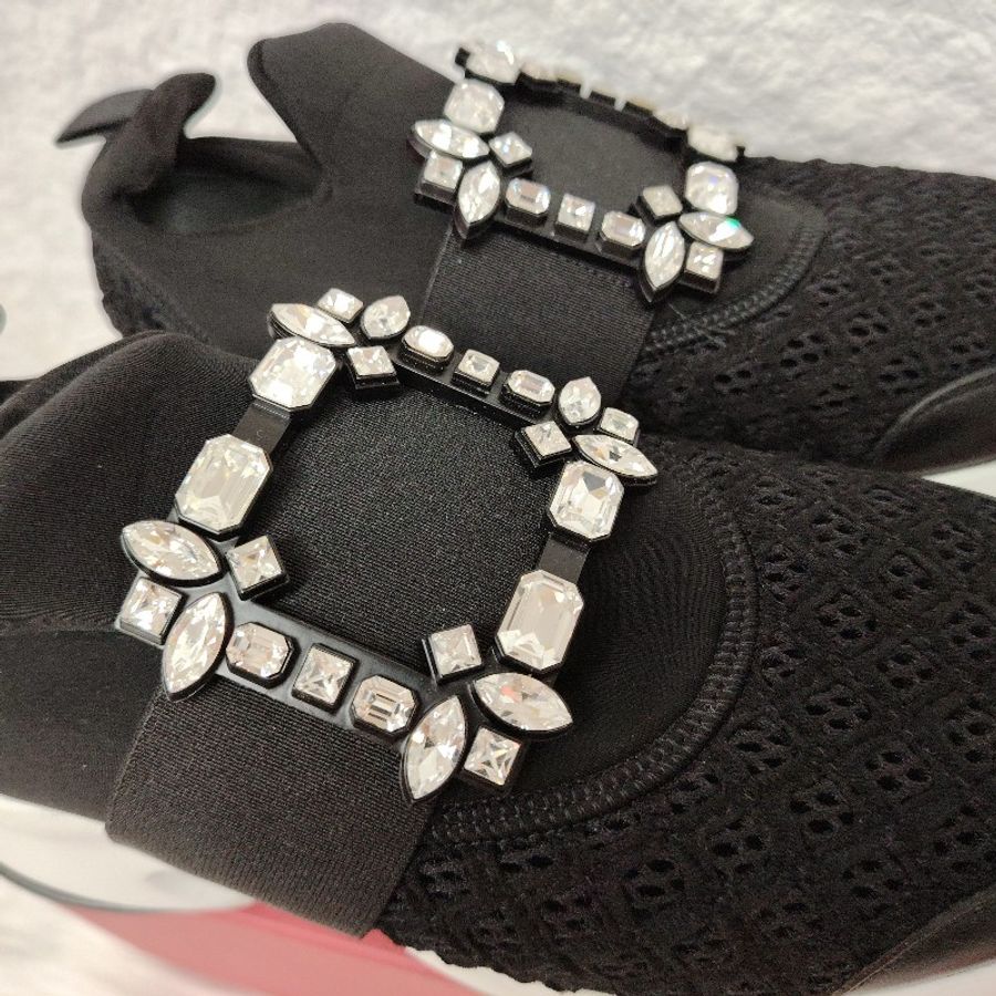 Roger Vivier 黑色鑽扣 運動鞋 38碼-3