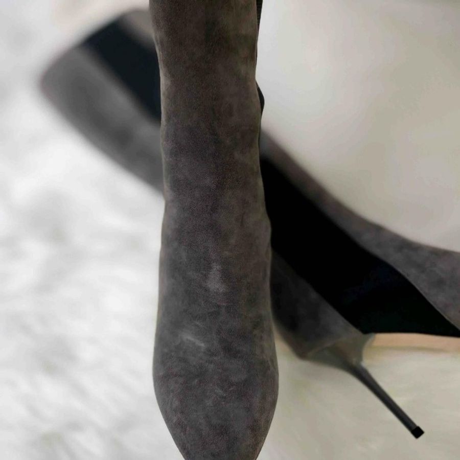 Jimmy Choo 羊皮灰色長筒靴 36碼-3