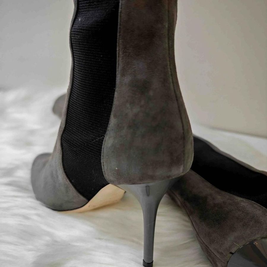 Jimmy Choo 羊皮灰色長筒靴 36碼-5
