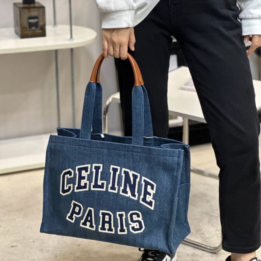 Celine 牛仔 沙灘托特包-5