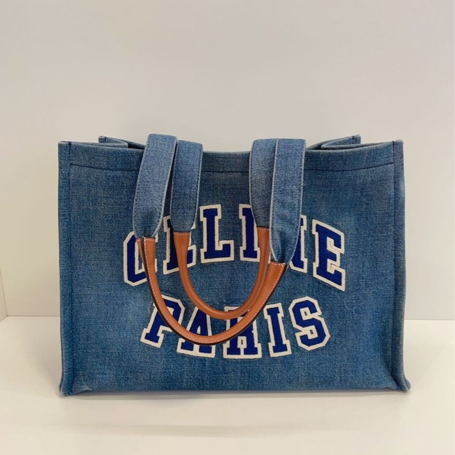 Celine 牛仔 沙灘托特包-9