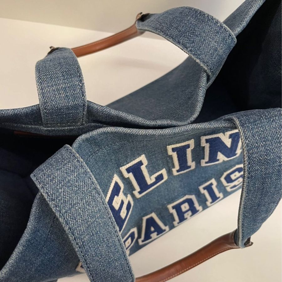 Celine 牛仔 沙灘托特包-22