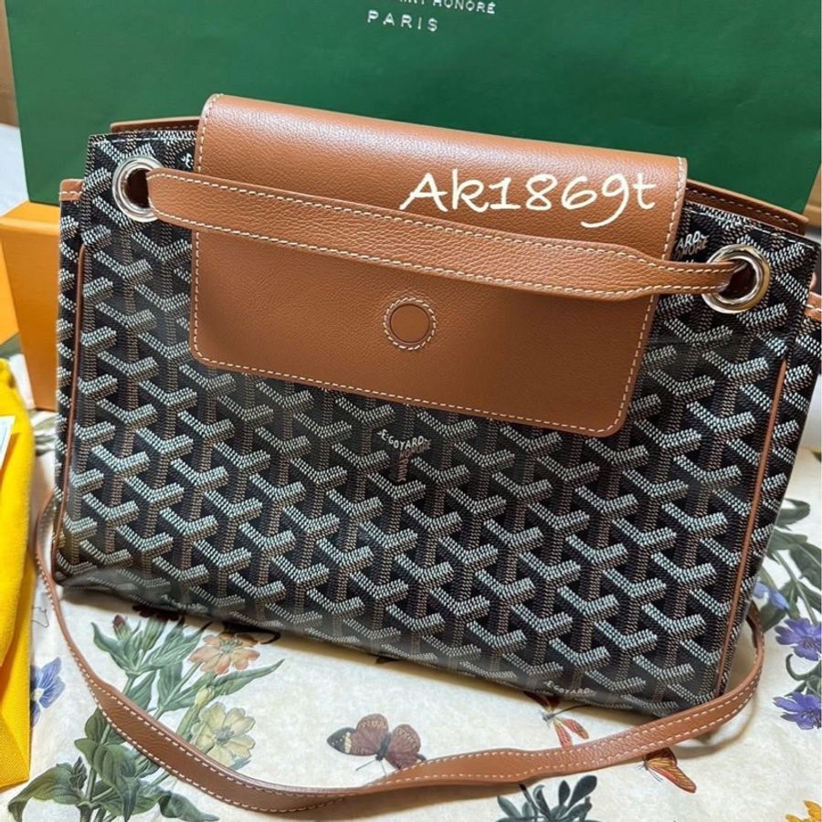 Goyard Rouette Souple Bag 黑棕色肩背包-5