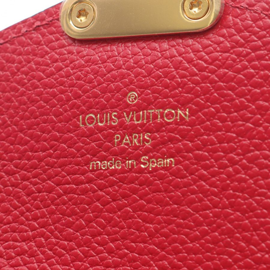 路易威登 Portefeuille Mtis 雙折錢包 M63728 Monogram empreinte 紅色 二手-3