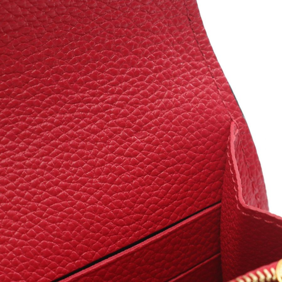 路易威登 Portefeuille Mtis 雙折錢包 M63728 Monogram empreinte 紅色 二手-7