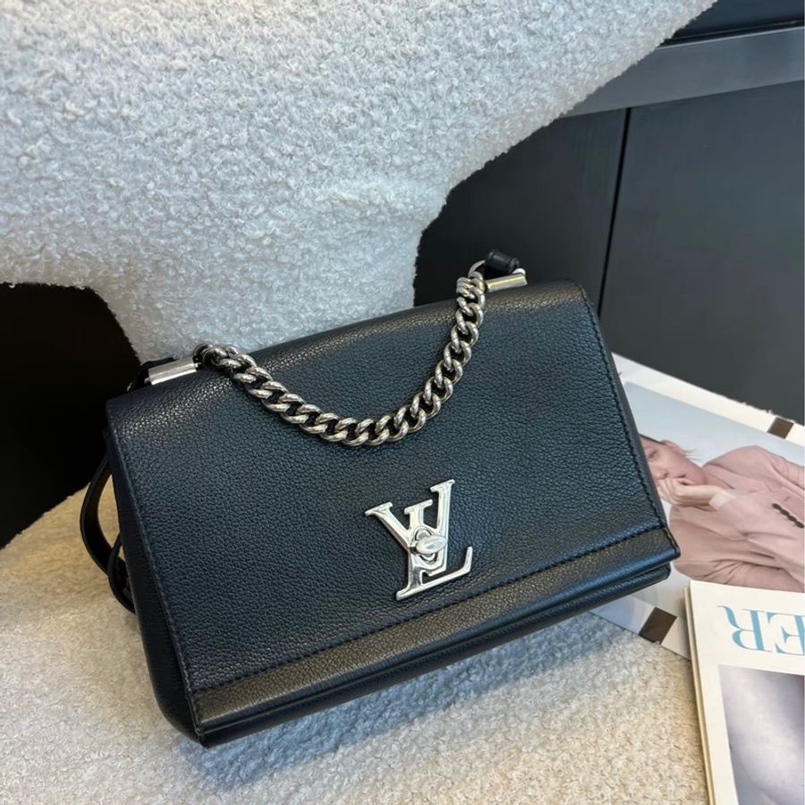 LV Lookme 黑色小牛皮錬條包-2