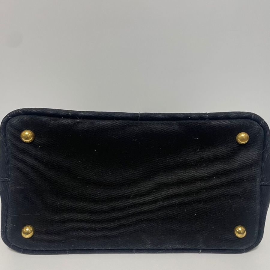 Prada 黑色經典帆布手提包-5