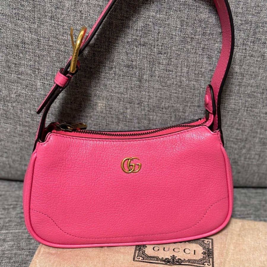 Gucci Aphrodite Mini 粉色 小羊皮 愛神包-10