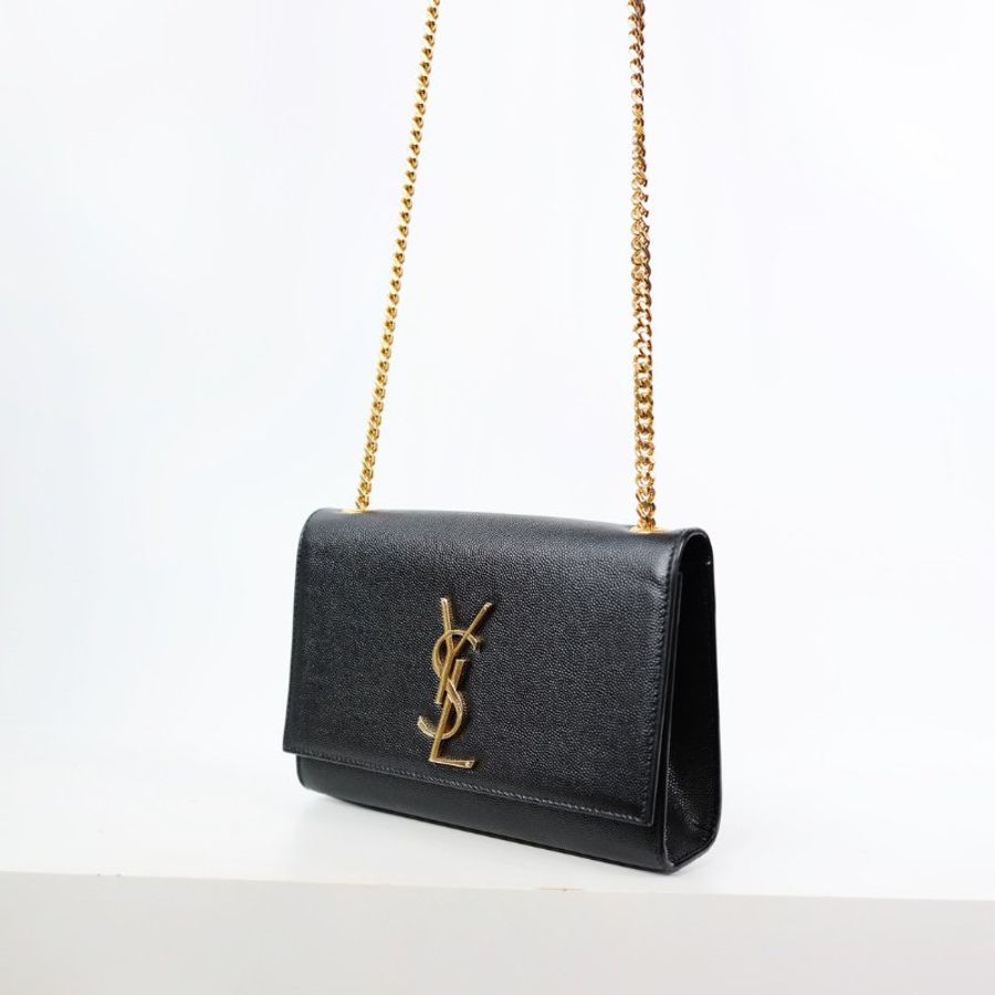 二手 Ysl Kate 鏈條包 黑金款 小號-2