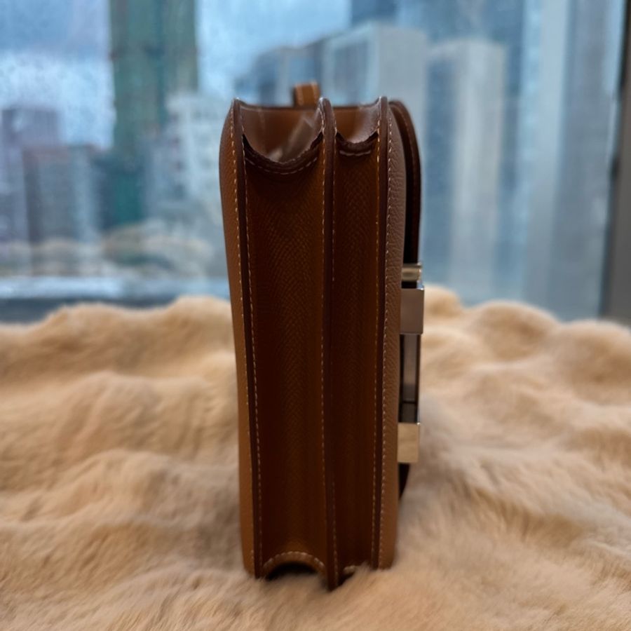 HERMES Constance 19 金棕銀 epsom stamp k-7