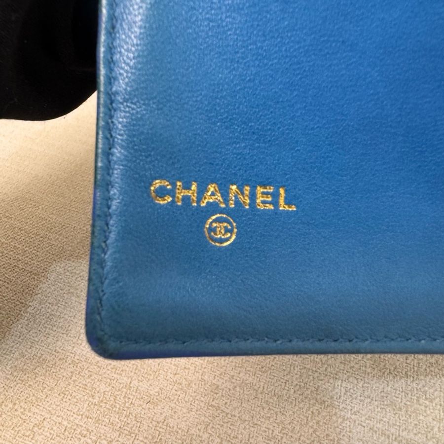 Chanel 深藍皮革長夾-16