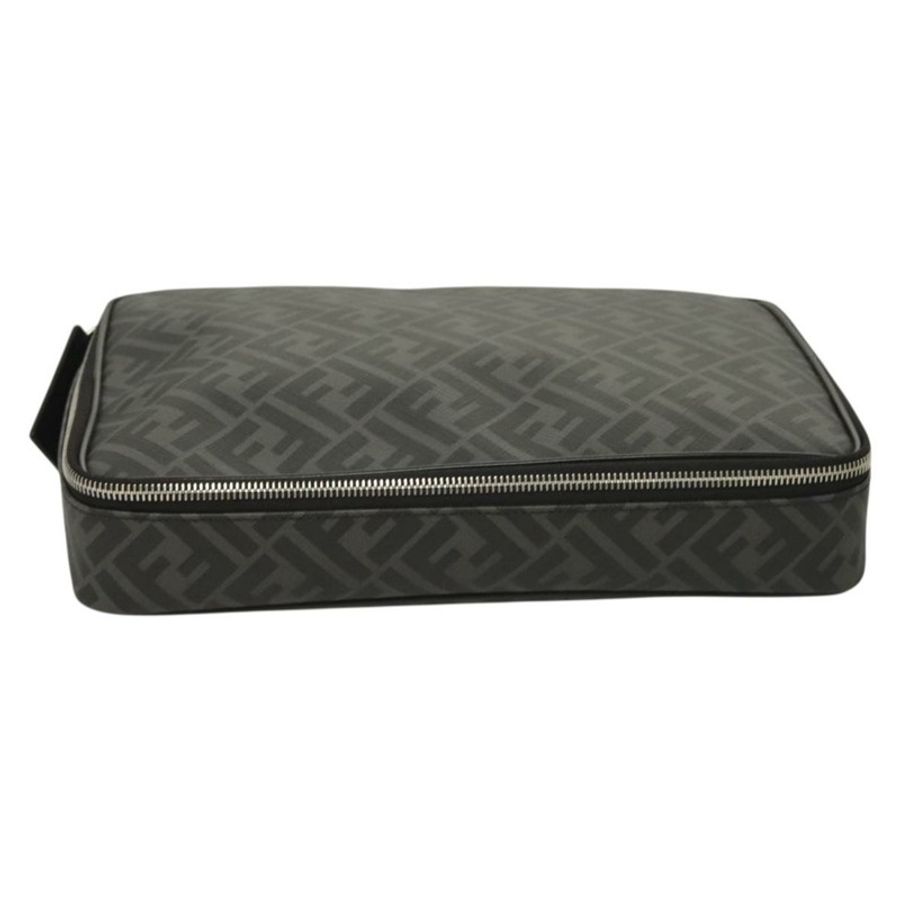 【日本直送】FENDI Zucca帆布手拿包 暢貨中心 黑色 灰色 正品 131527-12