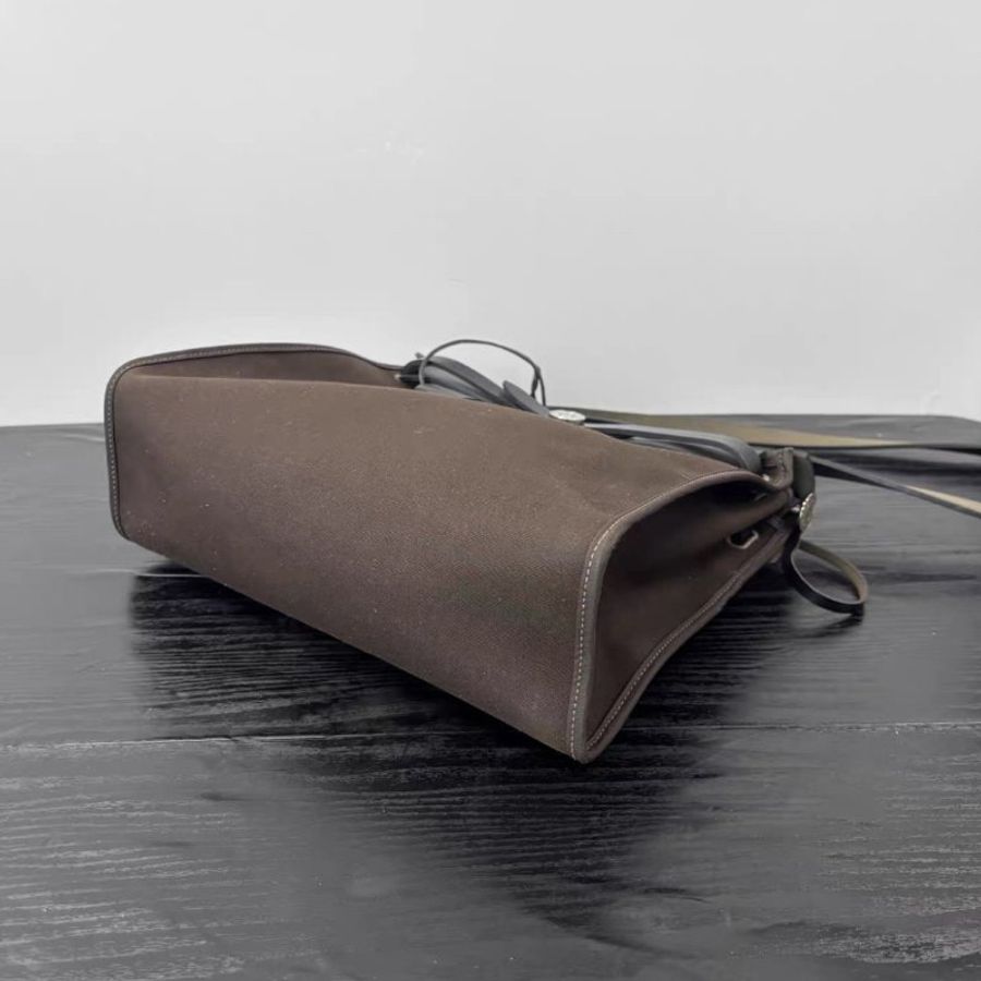 HERMES 烏木拼黑色herbag31 31*25*11 98新配件塵袋鑰匙鎖-4