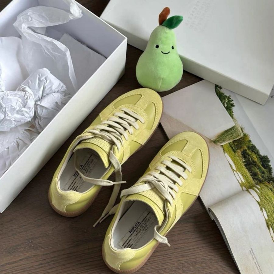 maison margiela 馬吉拉 replica茴香綠德訓鞋低筒鞋38號 全新配件鞋盒塵袋-4