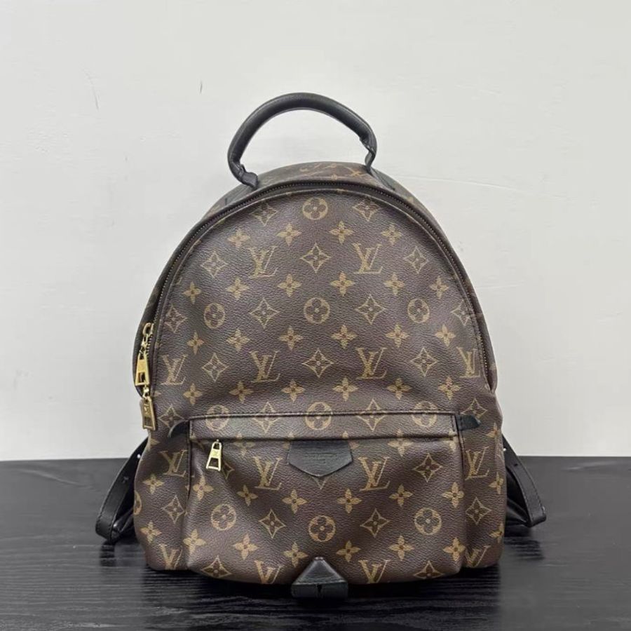 LV 老花大號PALM SPRINGS 後背包 30*33*16 98新配件塵袋-0