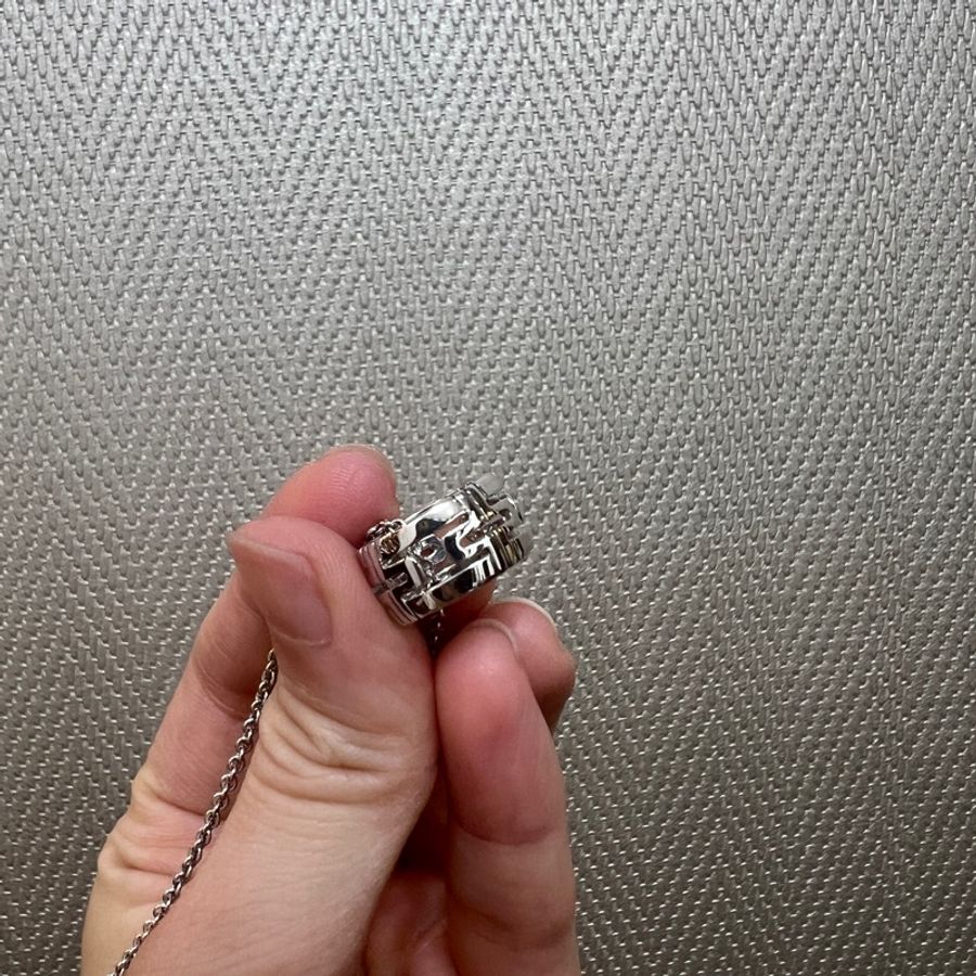 Bvlgari 絕版品 750白K金項鍊Parentesi342167-3