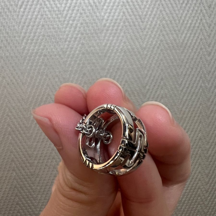 Bvlgari 絕版品 750白K金項鍊Parentesi342167-4