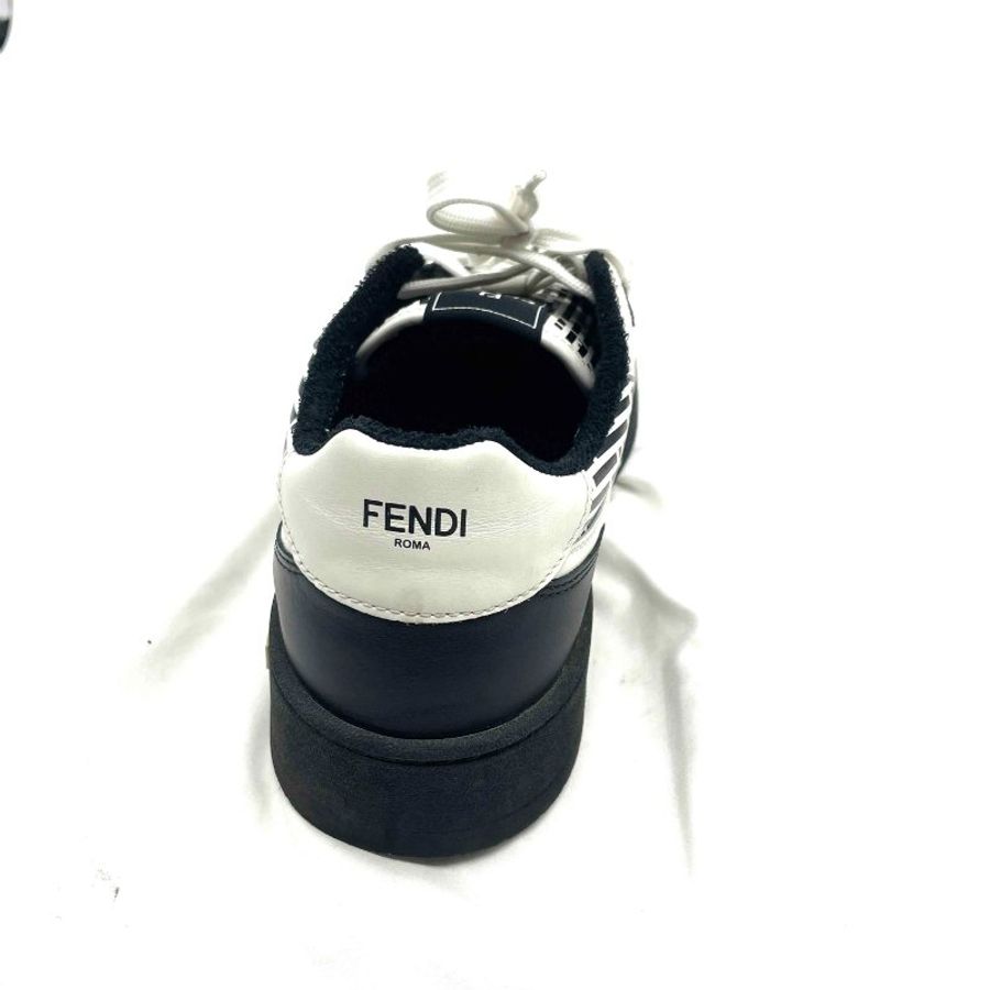 FENDI 黑白滿版LOGO休閒鞋＃10-6