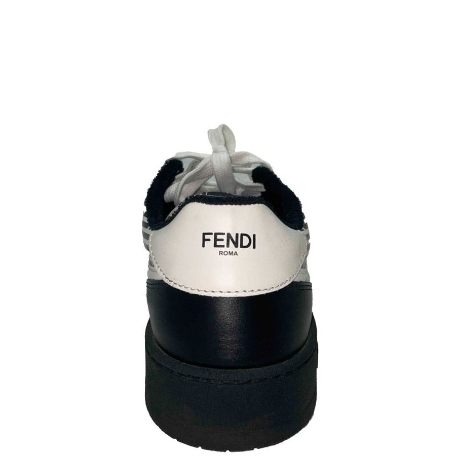 FENDI 黑白滿版LOGO休閒鞋＃10-7