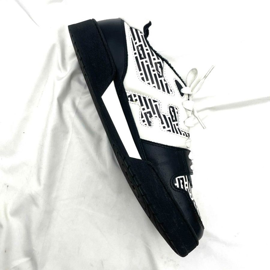 FENDI 黑白滿版LOGO休閒鞋＃10-9