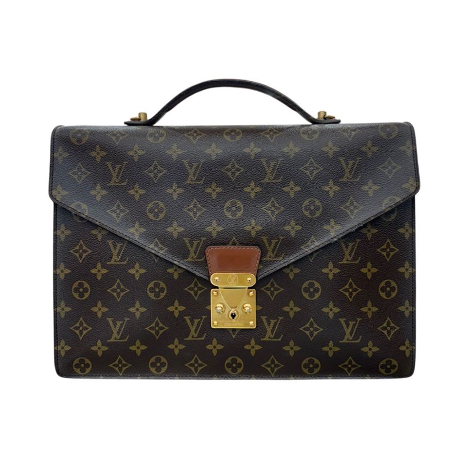 【赫蒂國際精品】 Louis Vuitton 路易威登 紅皮老花 手提公事包 vintage-0