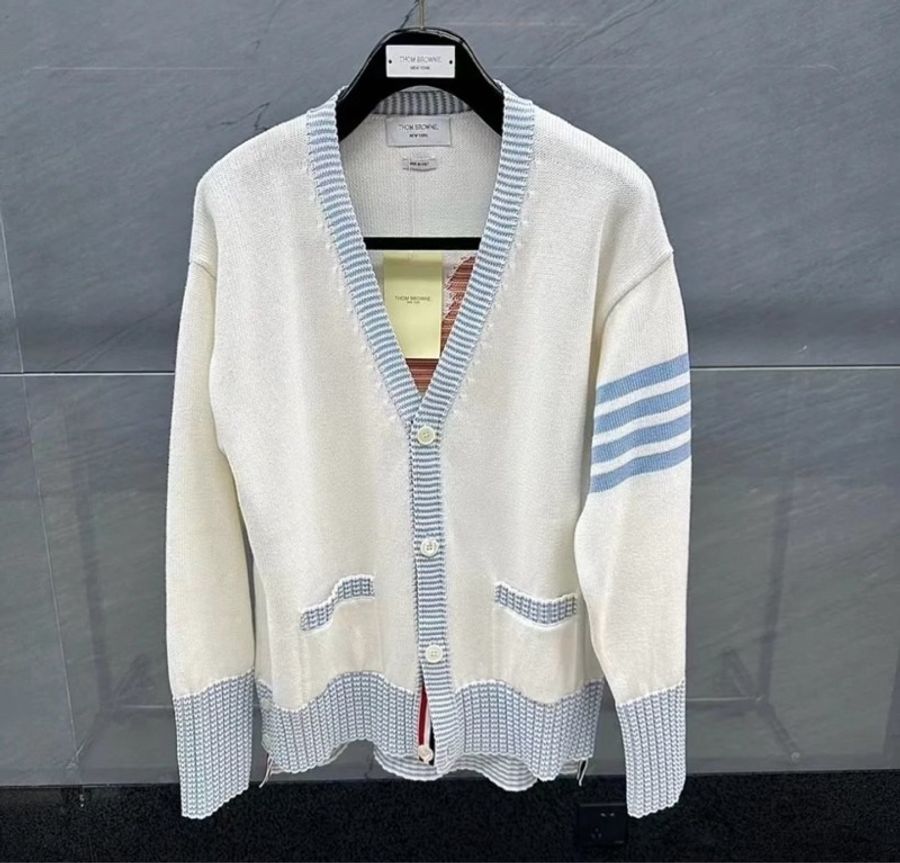 Thom Browne 男款 臘腸狗🐶 開衫 OS版 白色/灰色-0
