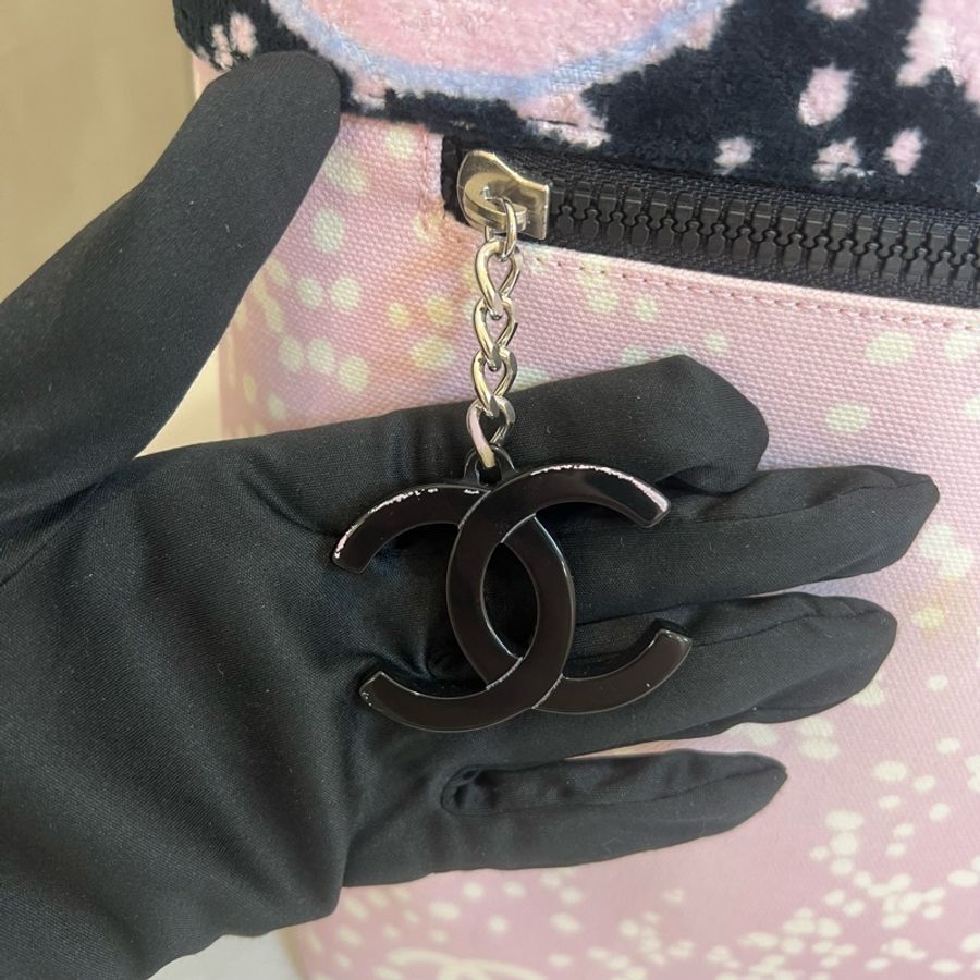 Chanel 粉色帆布托特包-21