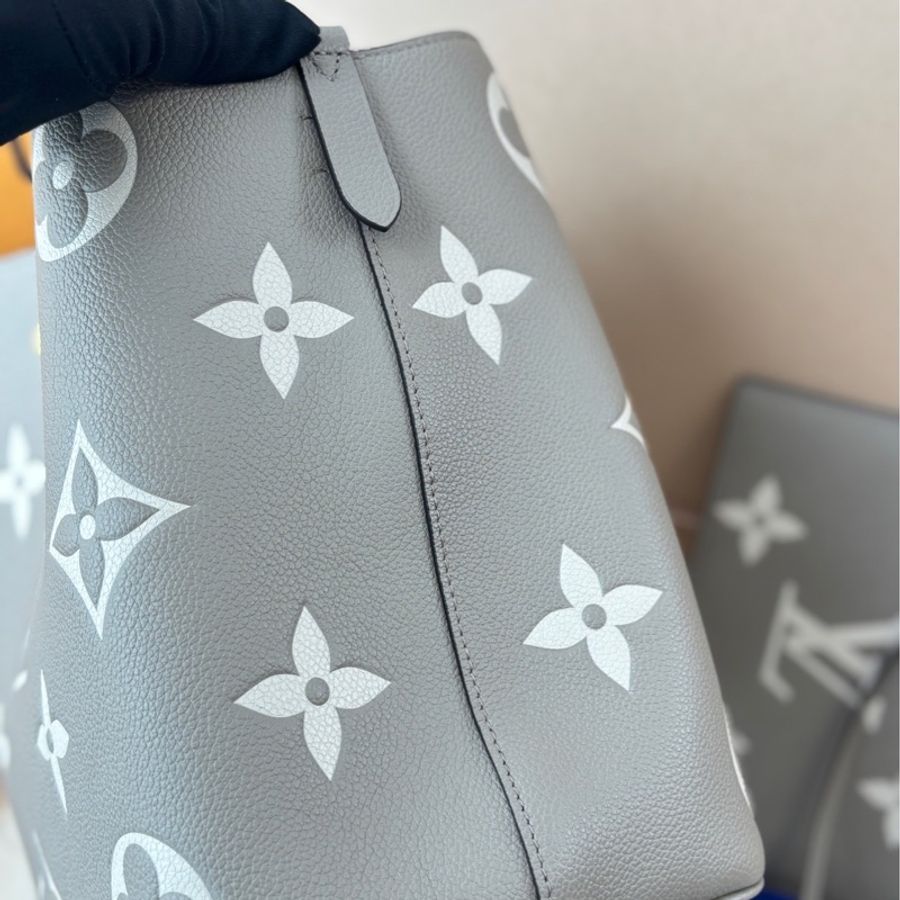 LV 大象灰水桶 壓紋粒面牛皮革 中號 女款-2