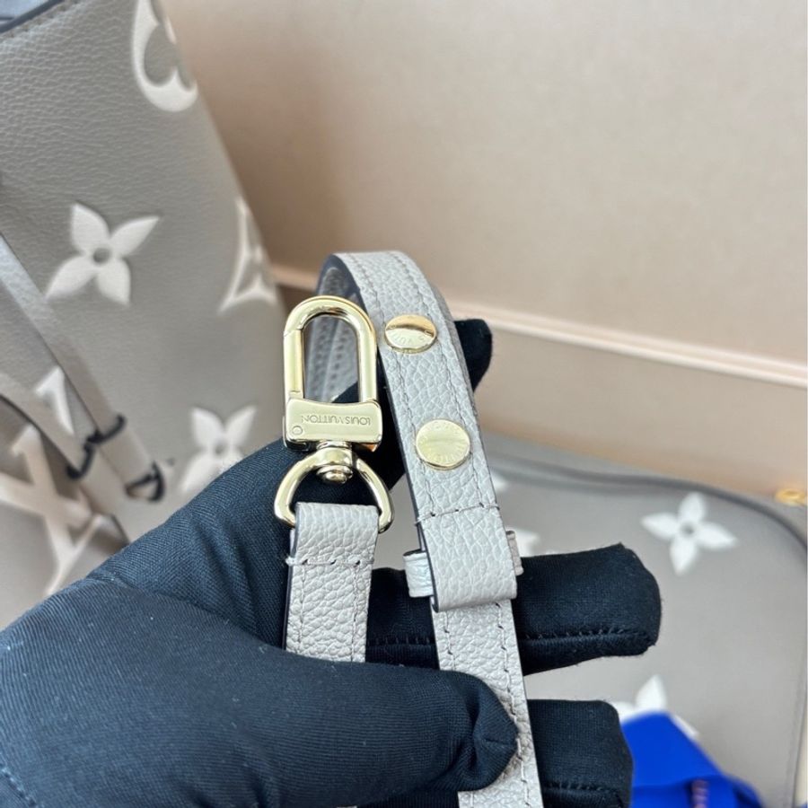 LV 大象灰水桶 壓紋粒面牛皮革 中號 女款-6