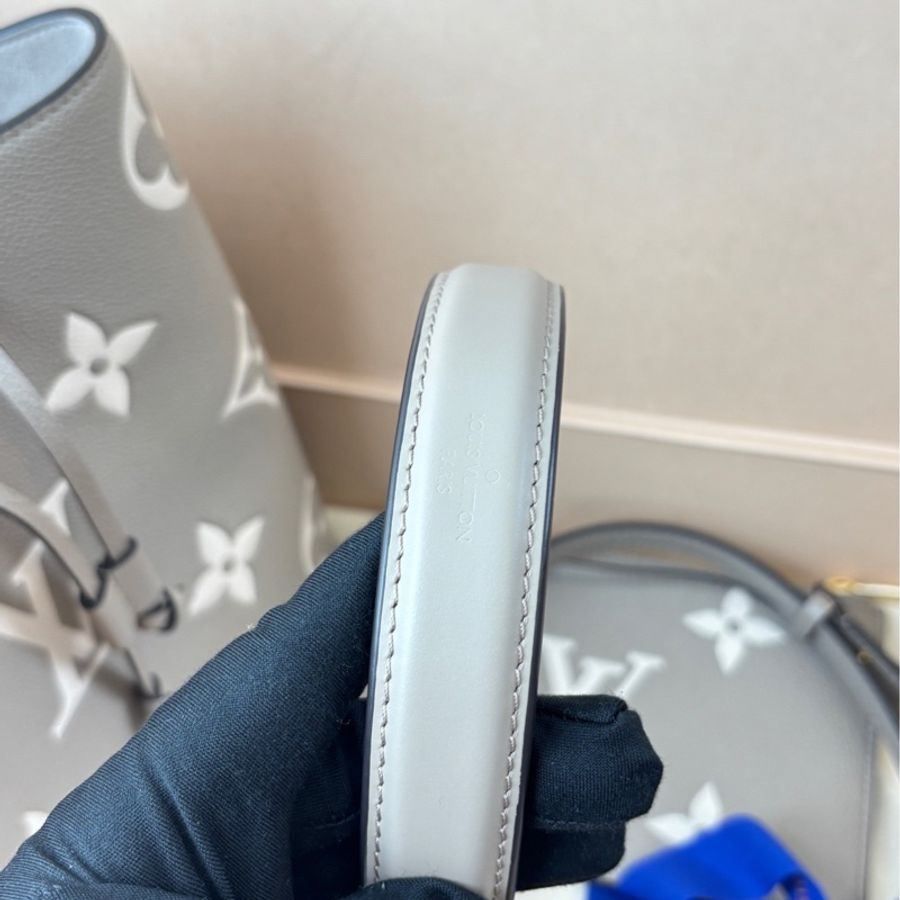 LV 大象灰水桶 壓紋粒面牛皮革 中號 女款-8