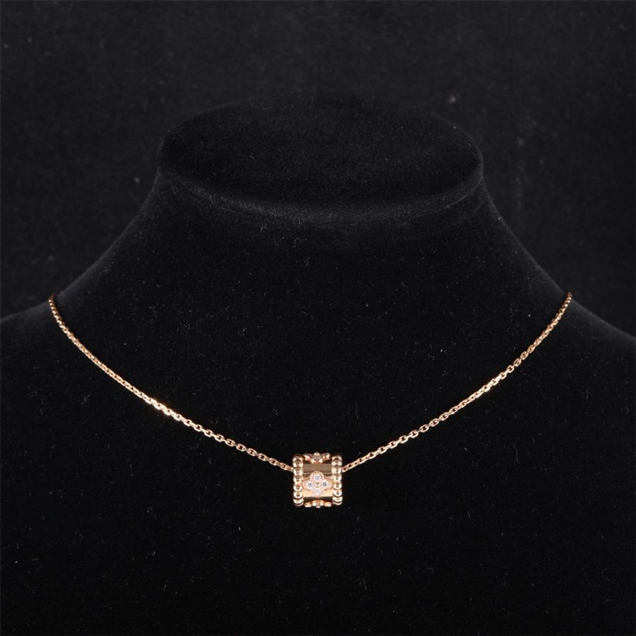 VAN CLEEF&ARPELS(梵克雅寶) Perlée Clovers 萬花筒鑲鑽項鏈 18K玫瑰金/鑽石 項鏈 玫瑰金 鑽石/18K-0