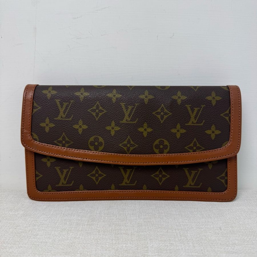 Louis Vuitton 老花紅皮手拿包-5