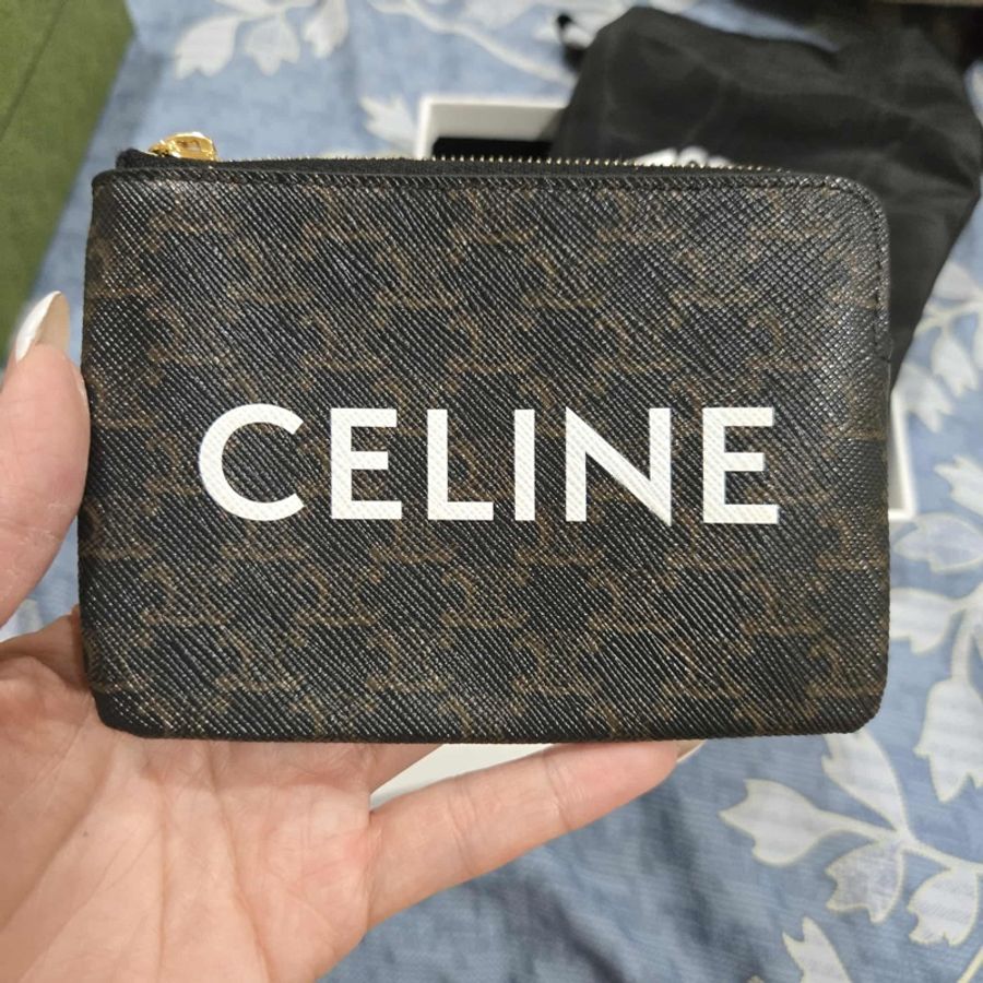 Celine 大LoGo老花零錢包-4
