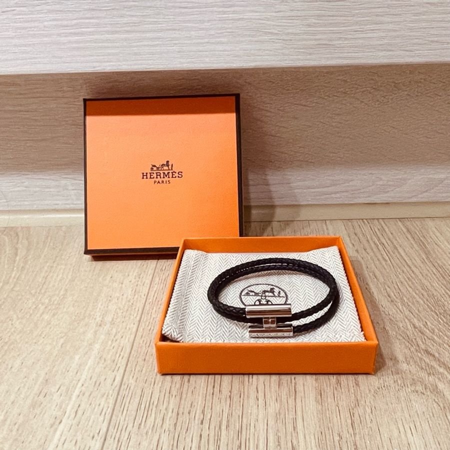 Hermes Tournis Tresse手環 皮革 T4尺寸-0