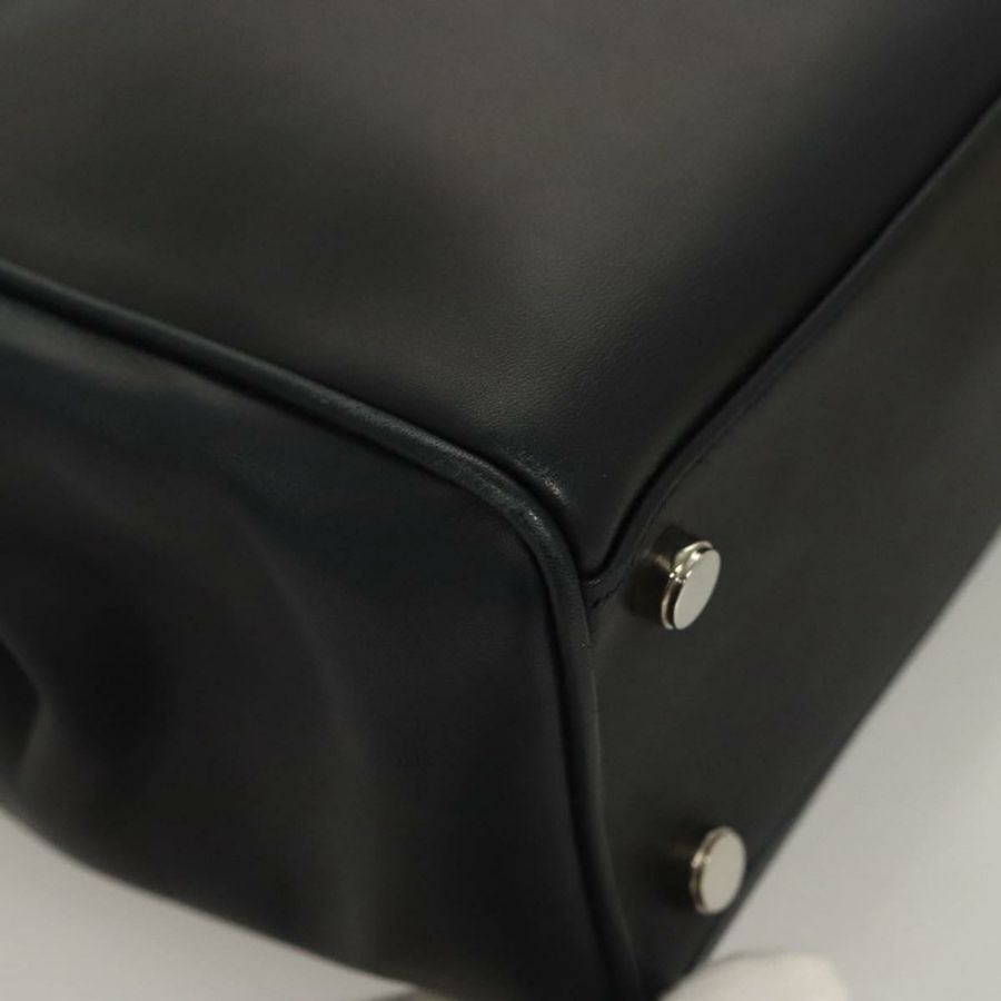 【日本直送】Salvatore Ferragamo Gancini 手提包 皮革 兩用 黑色 銀色 正品 131183-8