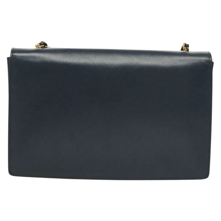 【日本直送】Salvatore Ferragamo Vala 鏈條單肩包 皮革 海軍藍 金色 正品 130907-1