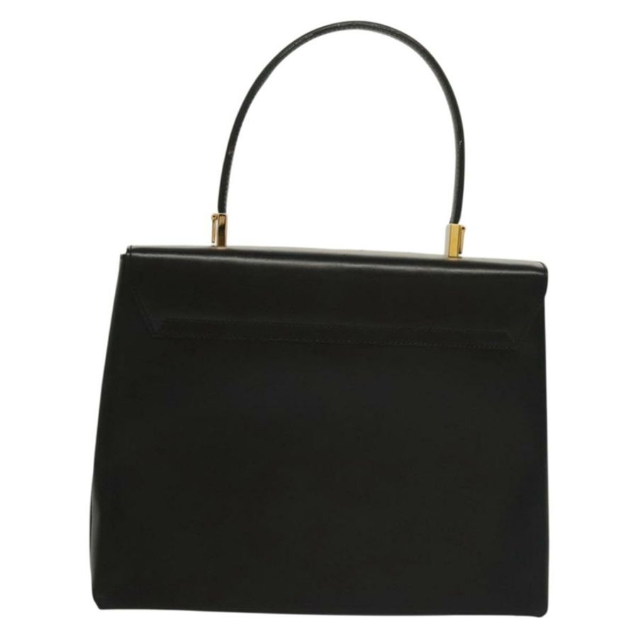 【日本直送】Salvatore Ferragamo Gancini 手提包 皮革 黑色 金色 正品 132079-1
