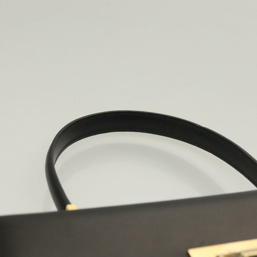 【日本直送】Salvatore Ferragamo Gancini 手提包 皮革 黑色 金色 正品 132079-7