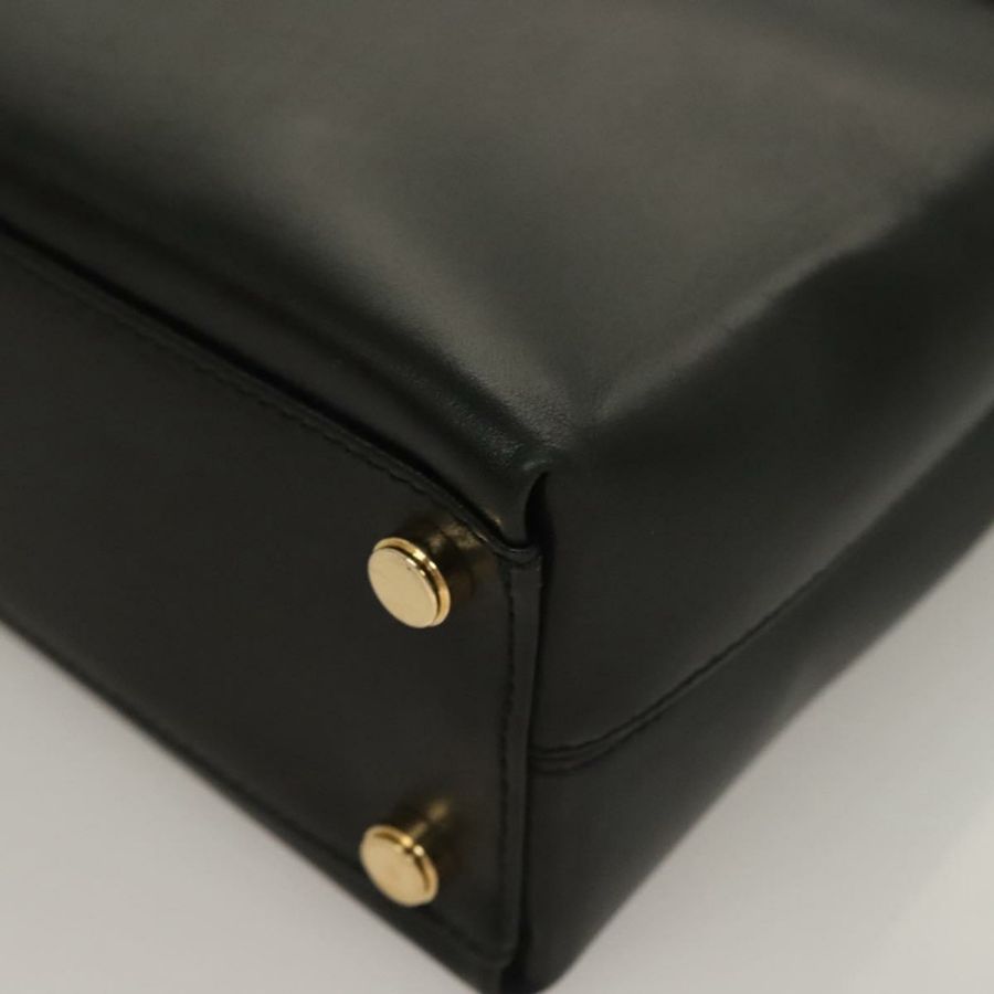 【日本直送】Salvatore Ferragamo Gancini 手提包 皮革 黑色 金色 正品 132079-13