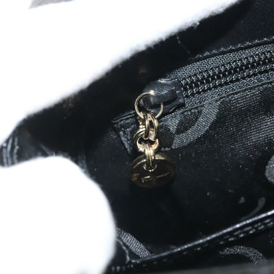 【日本直送】Salvatore Ferragamo Gancini 手提包 皮革 黑色 金色 正品 132079-22