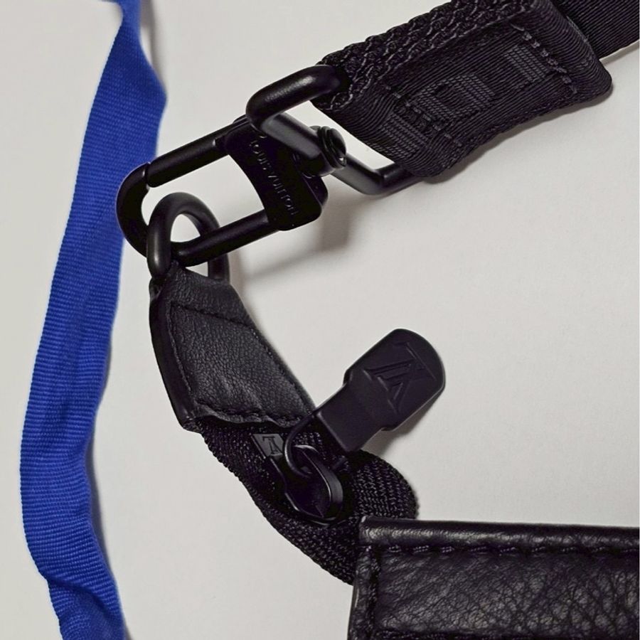 Louis Vuitton Gaston 牛皮壓紋二合一斜背包(黑)-15