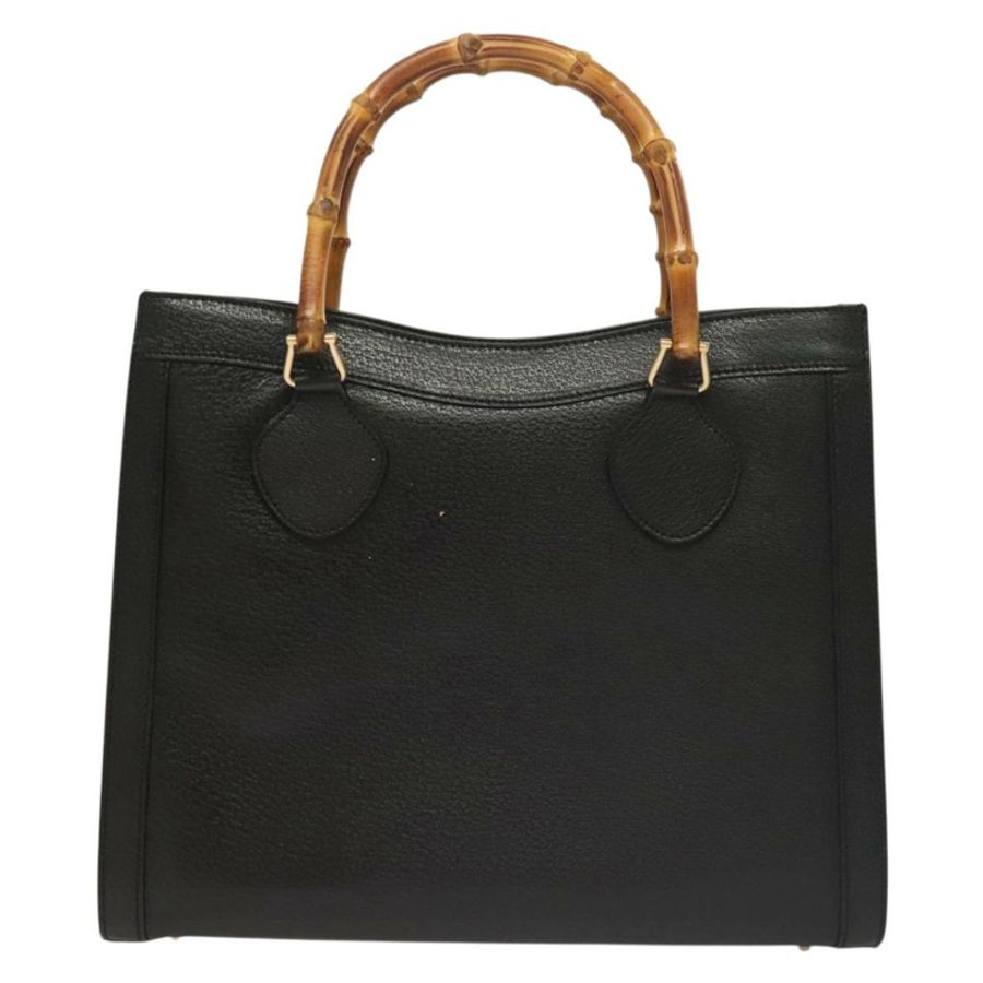 【日本直送】GUCCI 竹節手提包 皮革 黑色 金色 002 0260 正品 ep9314-1